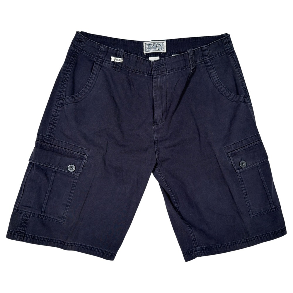 Z.W Design Mens‎ 38 Navy Cargo Chino Shorts Cotton Bermuda Utility Pockets
